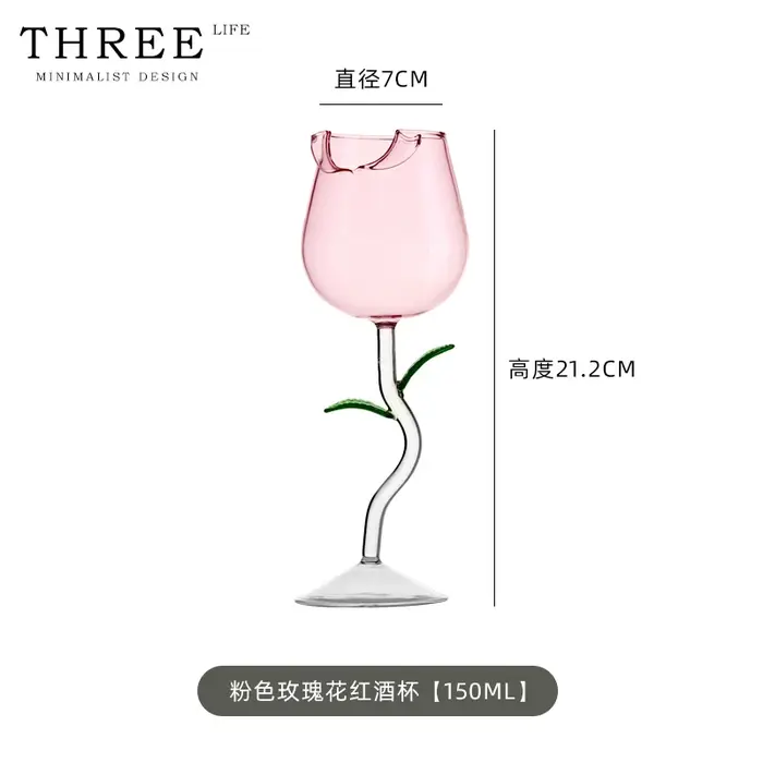 Verre à vin en or Rose
