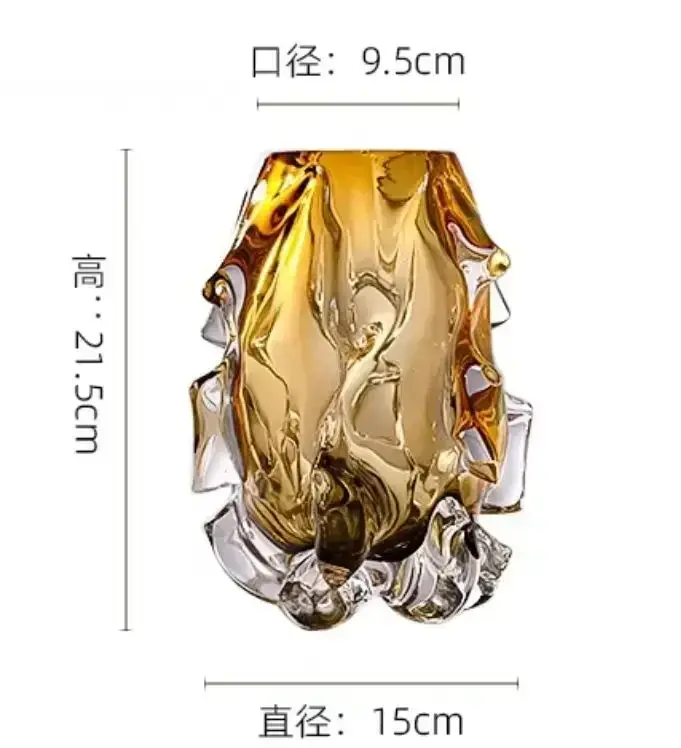 Vase d'art en verre de cristal de haute qualité