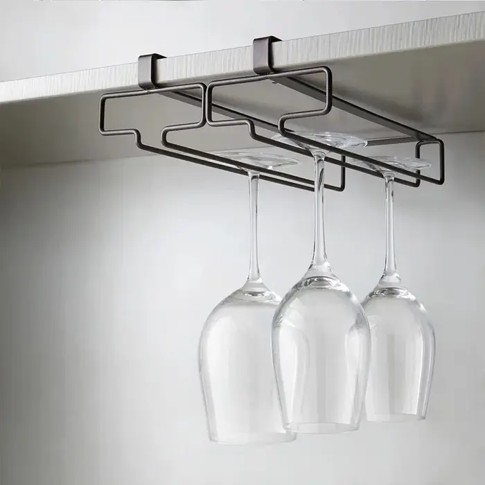 Support de rangement suspendu pour verres à vin rouge