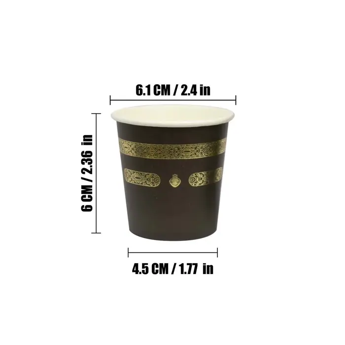 Vaisselle jetable pour fête musulmane, 10 pièces, assiette en papier Umrah Mubarak, tasse, serviette