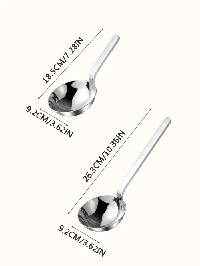 1 pièce Louche à soupe en acier inoxydable à manche court