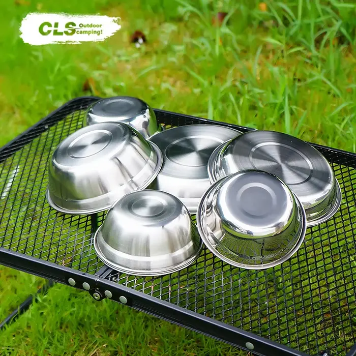 NOBANA Ensemble de vaisselle de camping en acier inoxydable 304
