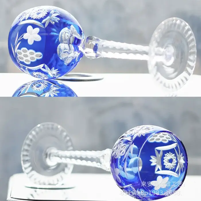 Verres à whisky en cristal sculpté faits à la main au Japon