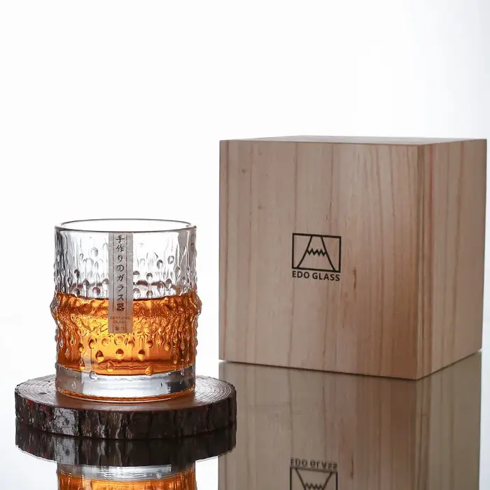 Verres à whisky à l'ancienne en bambou de style japonais