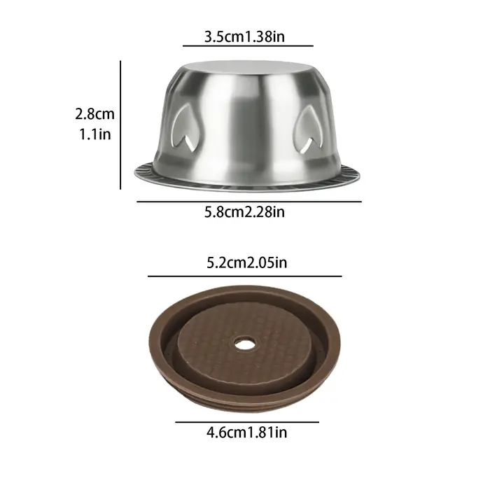 Capsules réutilisables en acier inoxydable pour Vertuo