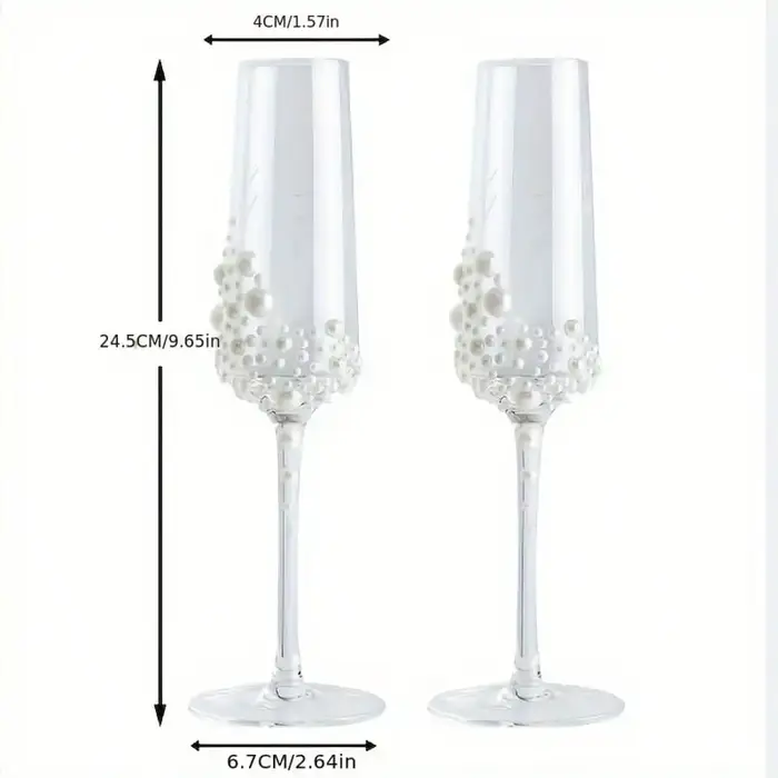 Verres en perles de cristal élégants pour Champagne