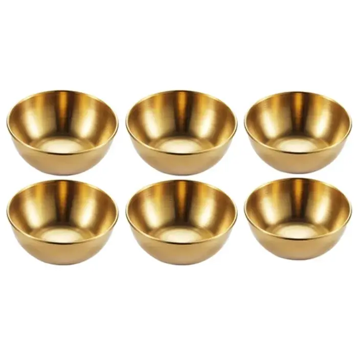 Ensemble de 6 petits plats à Sauce en acier inoxydable