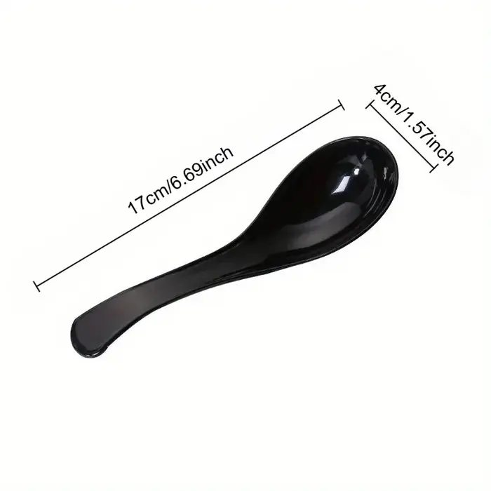 6 cuillères noires, adaptées aux soupes