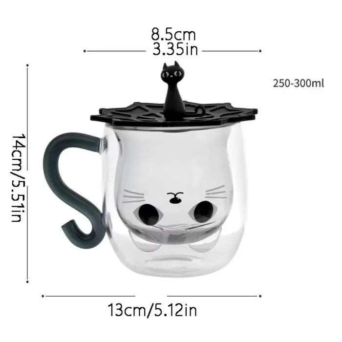 Tasses à café en verre isolées