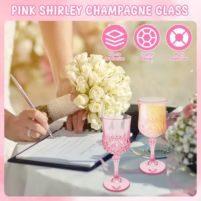 12/24/36 pièces verre à Champagne 3.09oz verres à vin en plastique réutilisables flûtes