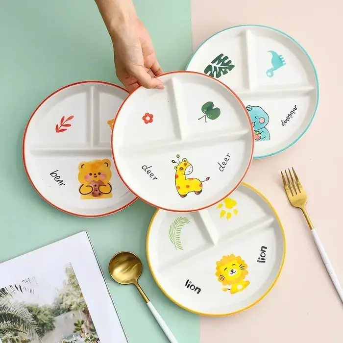 Assiette de service en céramique pour enfants