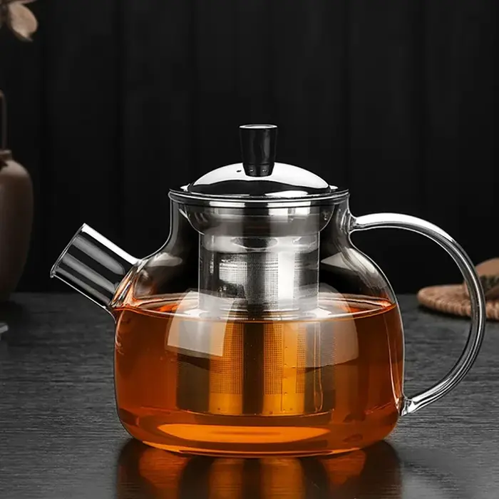 Théière en verre 800/1500ml avec infuseur en acier inoxydable