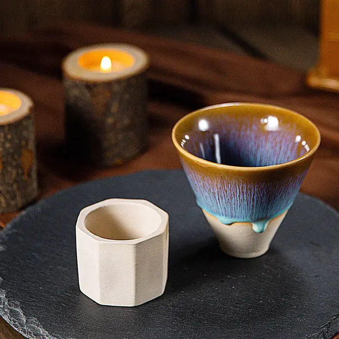 Tasse à café en poterie grossière rétro créative