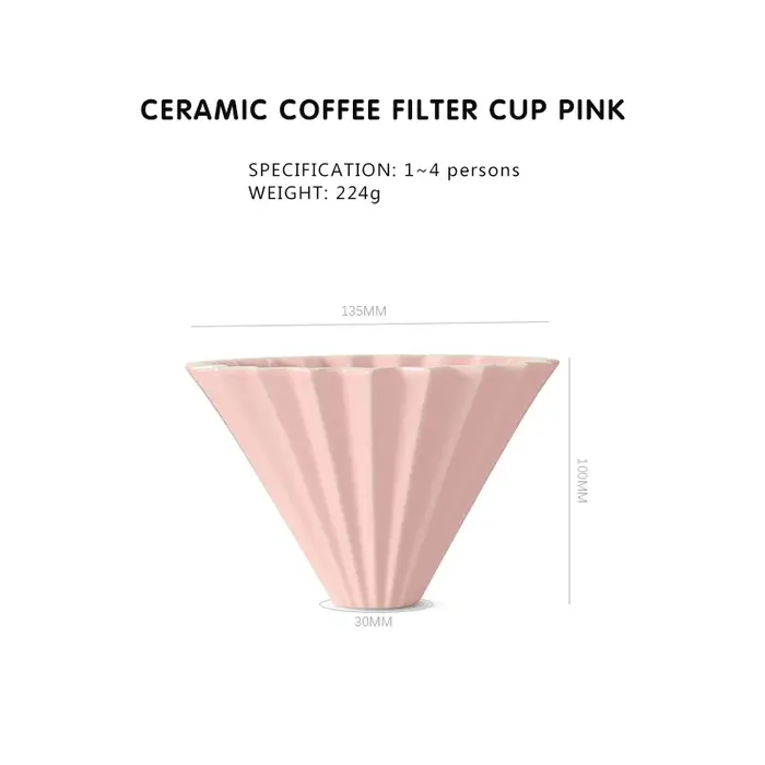 Tasse filtre à café en céramique faite à la main