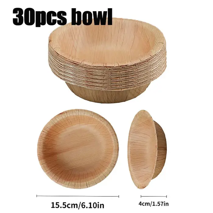 Assiettes en papier jetables compostables