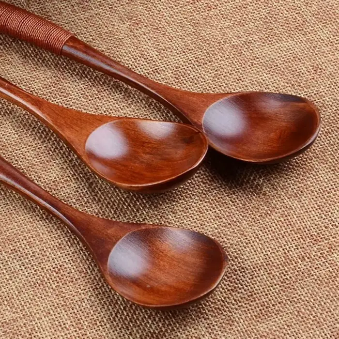Cuillère en bois pour café et dessert, ustensile de cuisine, Cuillère à soupe