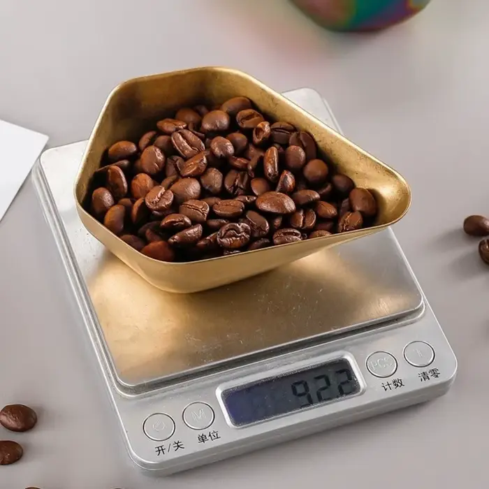 Tasse doseuse de grains de café en acier inoxydable
