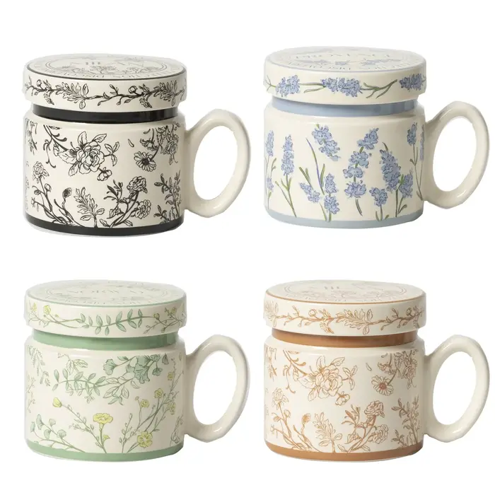 Tasse à café en céramique avec couvercle