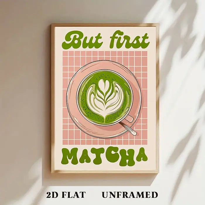 Affiche sur toile d'art Matcha Latte "Mout The First Matcha"