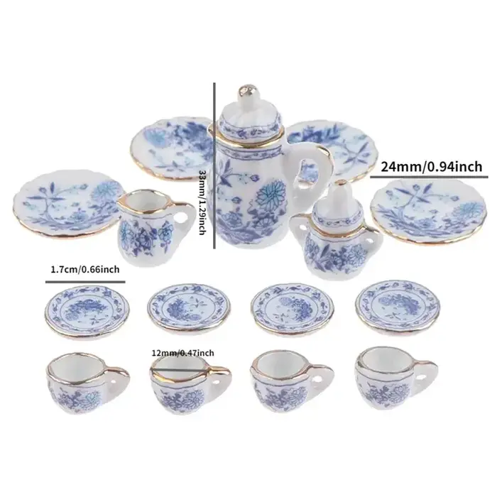 Service à thé Miniature Vintage en porcelaine blanche