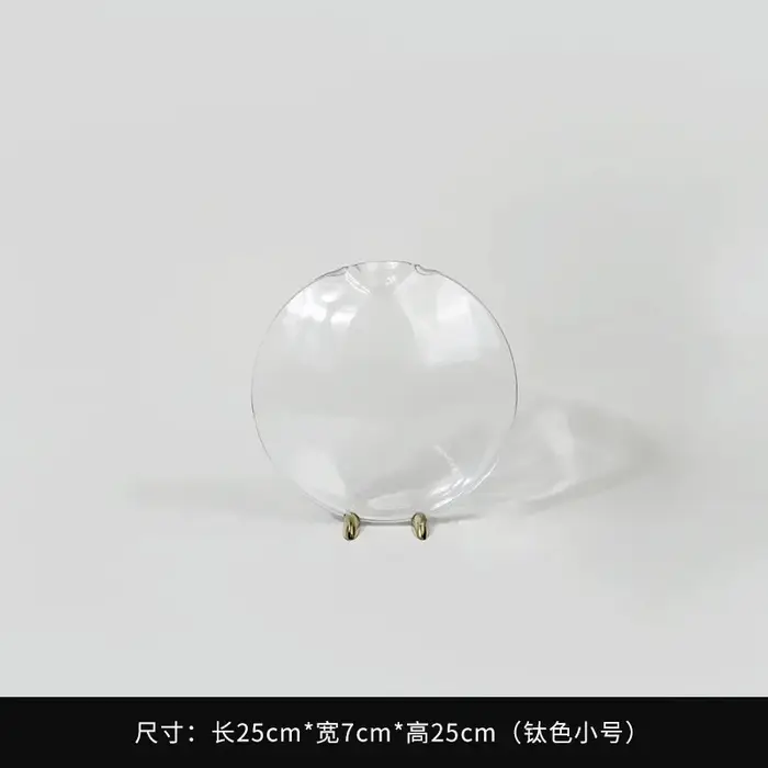 Vase à bouche de poisson en verre et métal moderne
