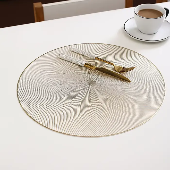 Sets de table ronds pour table à manger, sets de table durables, sets de table réutilisables brillan