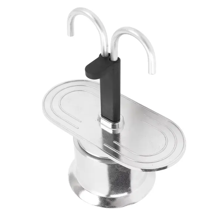 Cafetière italienne en alliage d'aluminium à double tête pour la maison