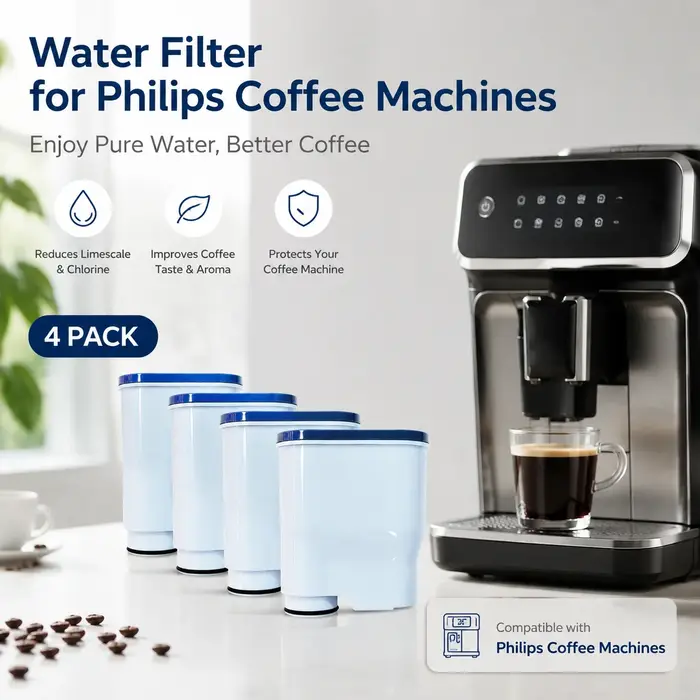 Lot de 4 filtres à eau pour machine à café