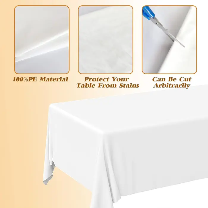 Nappe rectangulaire imperméable pour fête de mariage