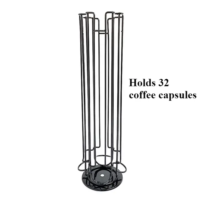 Peut contenir 32 pièces porte-capsules de café rotatif support de capsules de café élégant support d