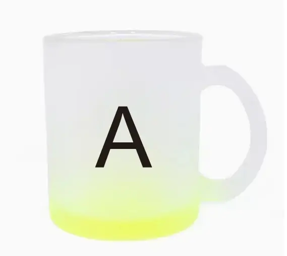 Couleurs dégradées de tasse en verre pour jus d'eau froide 325ML 11oz bricolage personnalisé