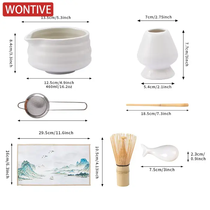 1 ensemble d'ensemble Matcha japonais