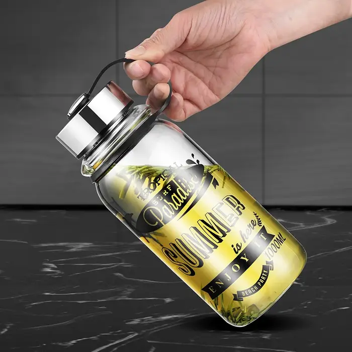 GIANXI 400/2000ML tasse en verre Transparent avec filtrage tasses à café de grande capacité avec couvercle ustensiles