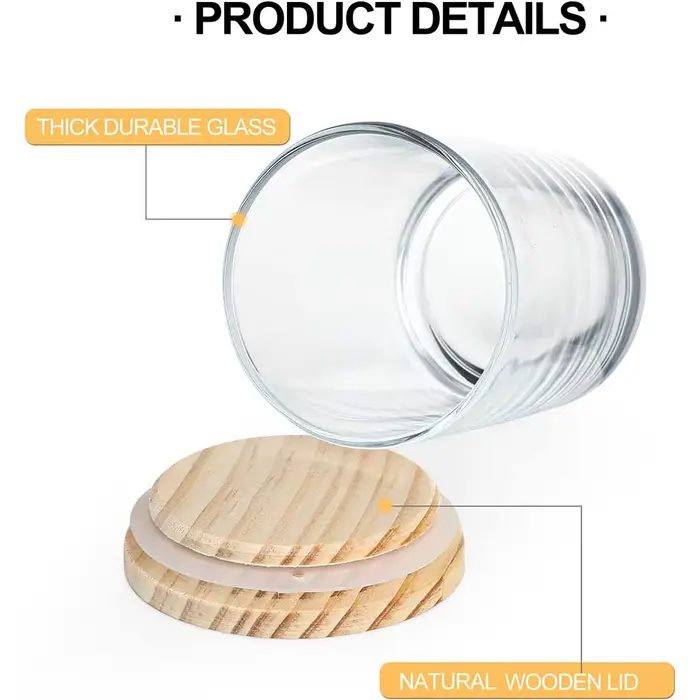 Pots de bougies épais de 200ml pour la fabrication de bougies