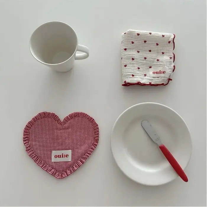 Nouveaux sets de table en forme de cœur