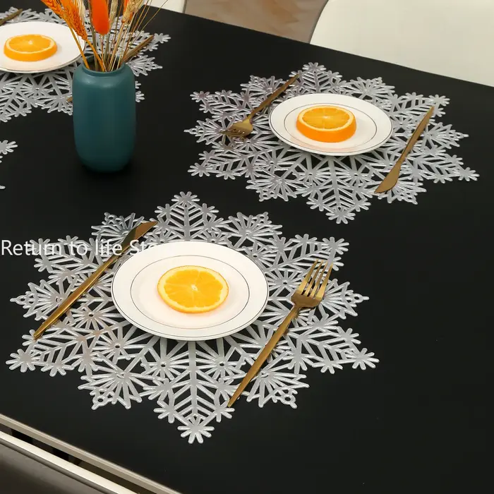 Sous-verre de tasse de flocon de neige de Noël