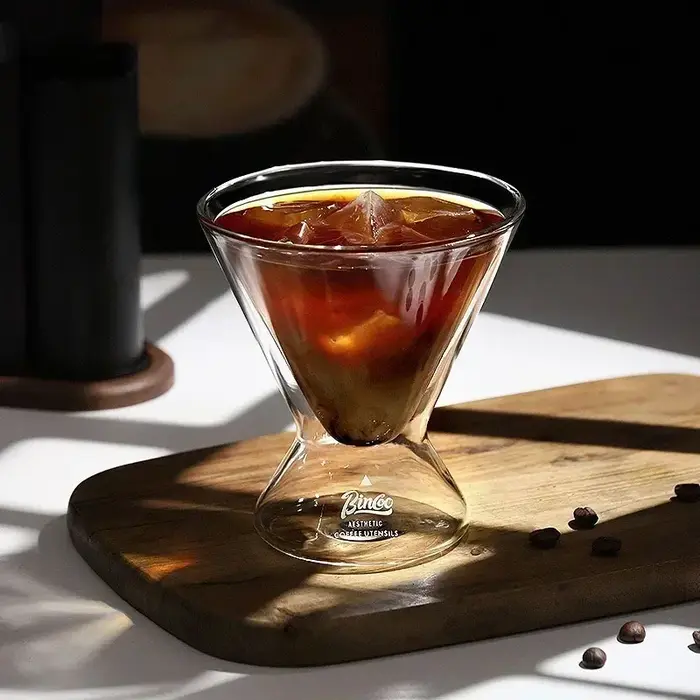 2025 nouveau 180ml Double couche verre tasse à café café glacé américain Latte sale whisky spécial b