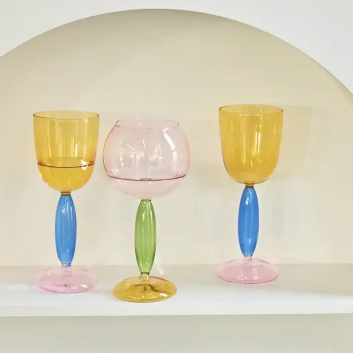 Verre à vin coloré, 1 pièce
