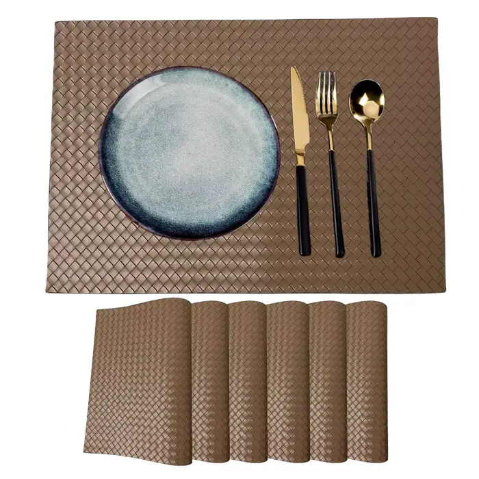 Napperons en Faux cuir tissé 13x18 pouces