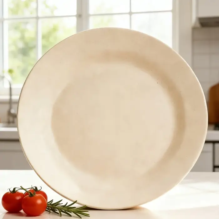 Lightweight Round Dinner Plates Reusable Unbreakable Steak Pizza Fruit