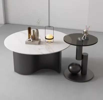 Table Basse De Salon De luxe ronde modulaire Table Basse Glamour française Table Glam Simple Basse D