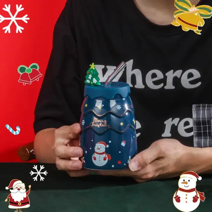 Tasses de Noël créatives en forme d'arbre de Noël