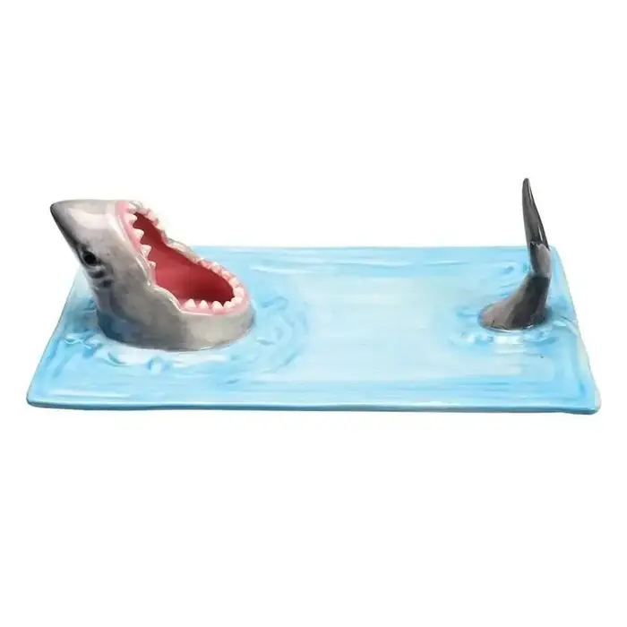 Assiette en céramique requin bord de mer, célébrité d'internet japonaise, assiette à boulettes, déco