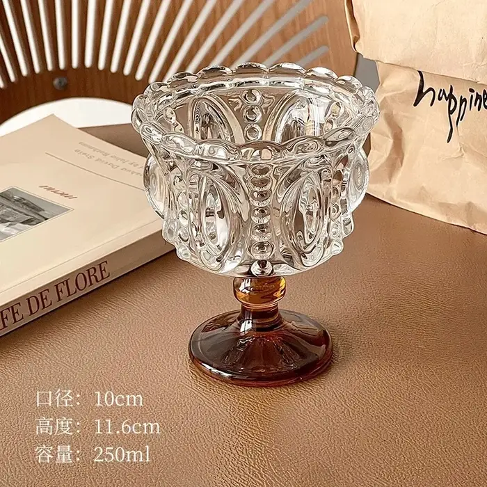 Tasse en verre Nordic Relief pour glaces