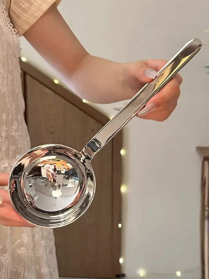 1 pièce Louche à soupe en acier inoxydable à manche court