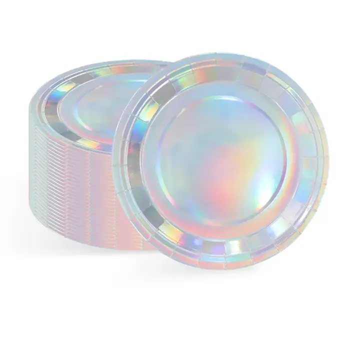 Ensemble de vaisselle couleur laser argent