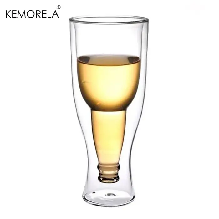 Bouteille de vin créative modèle tasse en verre