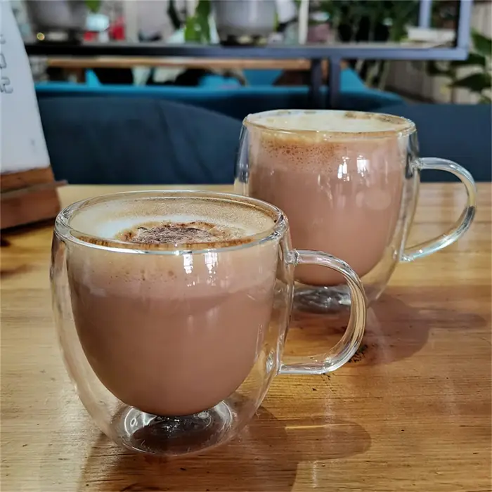 Tasse à café en verre Borosilicate à Double paroi de qualité supérieure