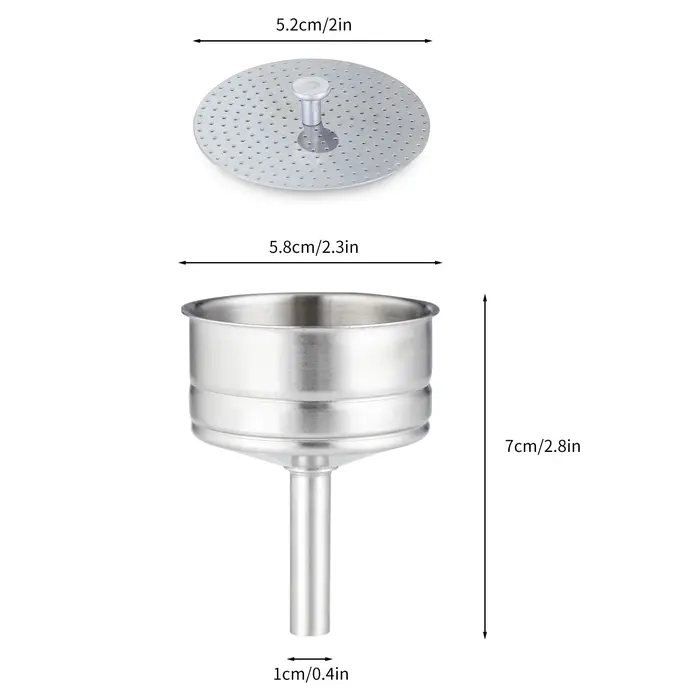 Filtre d'entonnoir à café en acier inoxydable Easyworkz avec réducteur, remplacement de cafetière ex