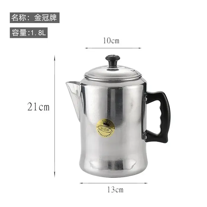 Percolateurs à café de style Hong Kong, théière à lait en alliage d'aluminium, cafetière faite à la